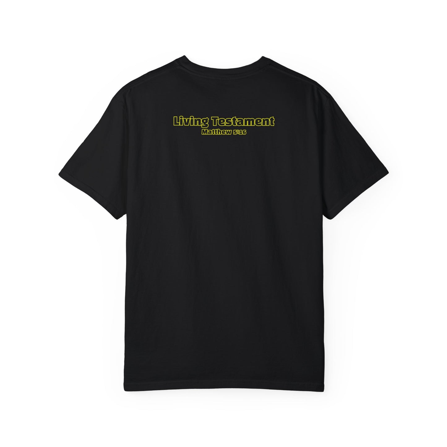 Black Neon Yellow Victory in Jesus Unisex Garment-Dyed T-shirt