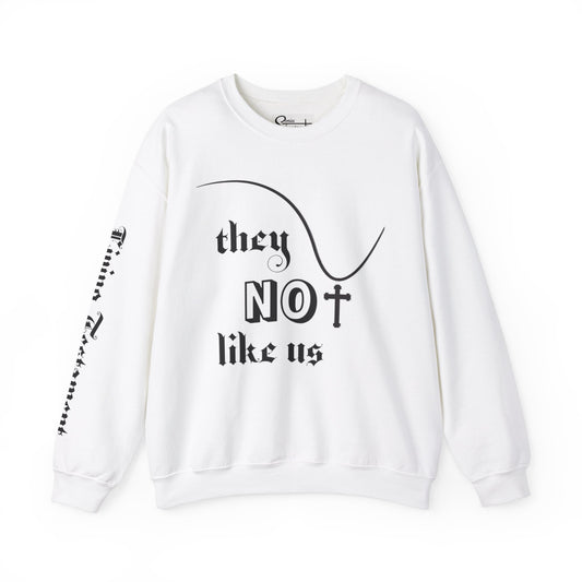 They Not Like Us White Unisex Crewneck Sweatshirt