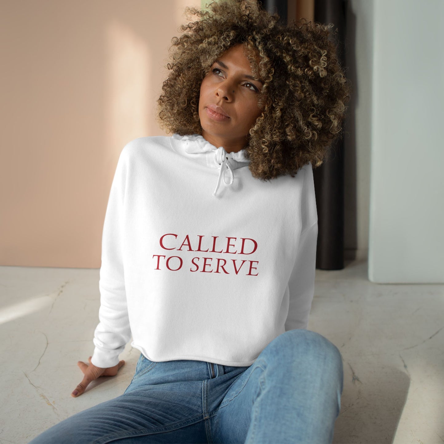 Called to Serve Crop Hoodie