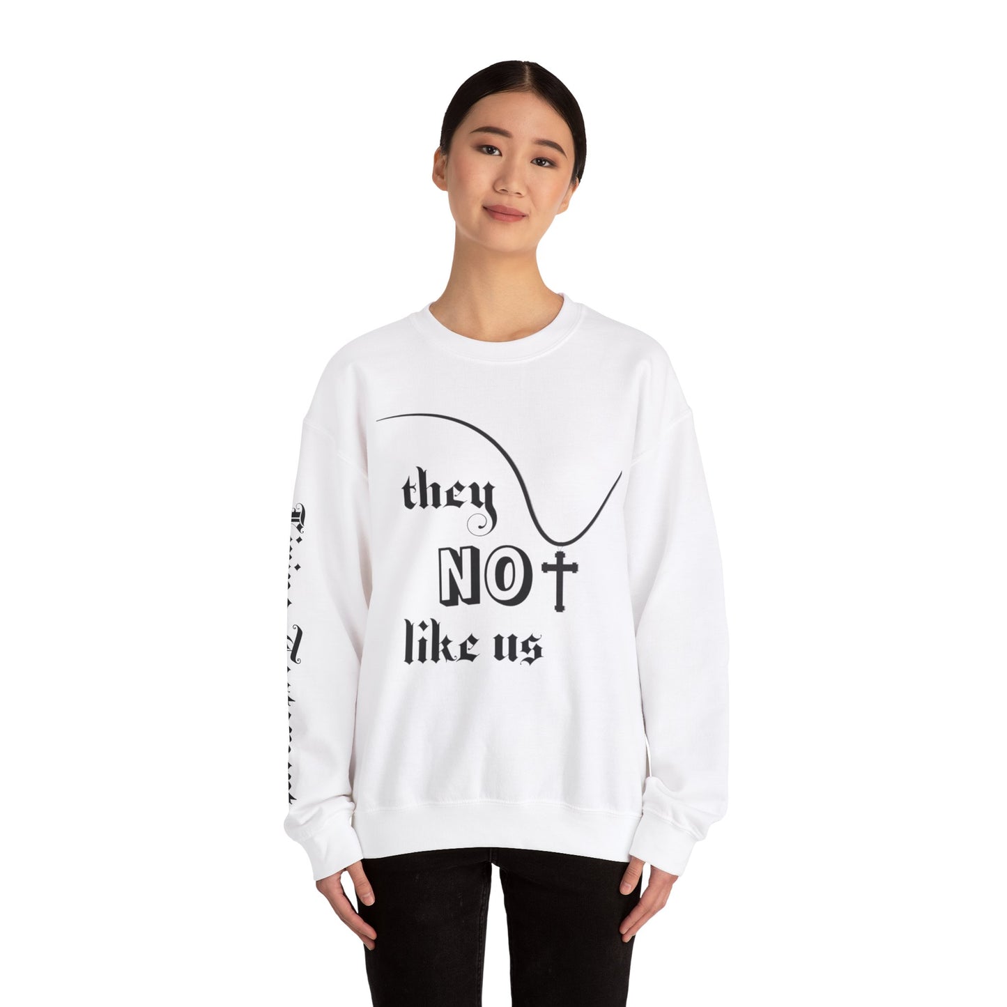 They Not Like Us White Unisex Crewneck Sweatshirt